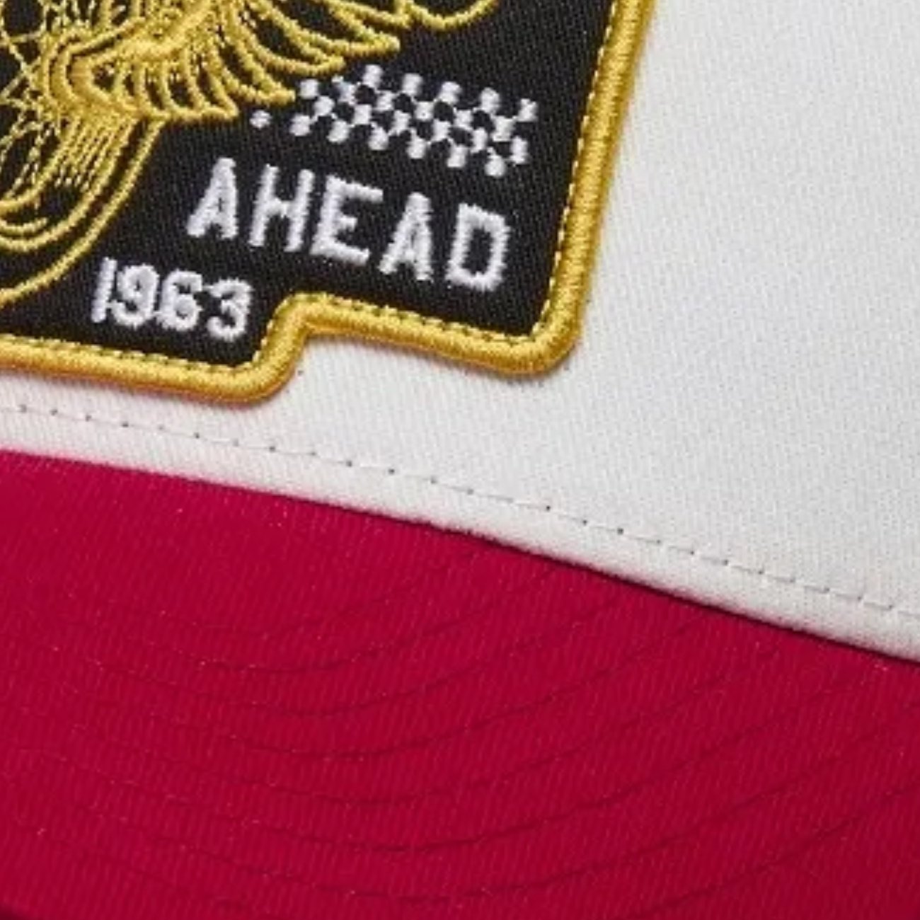 Bone Alpinestars Heritage Patch Trucker Branco Vermelho