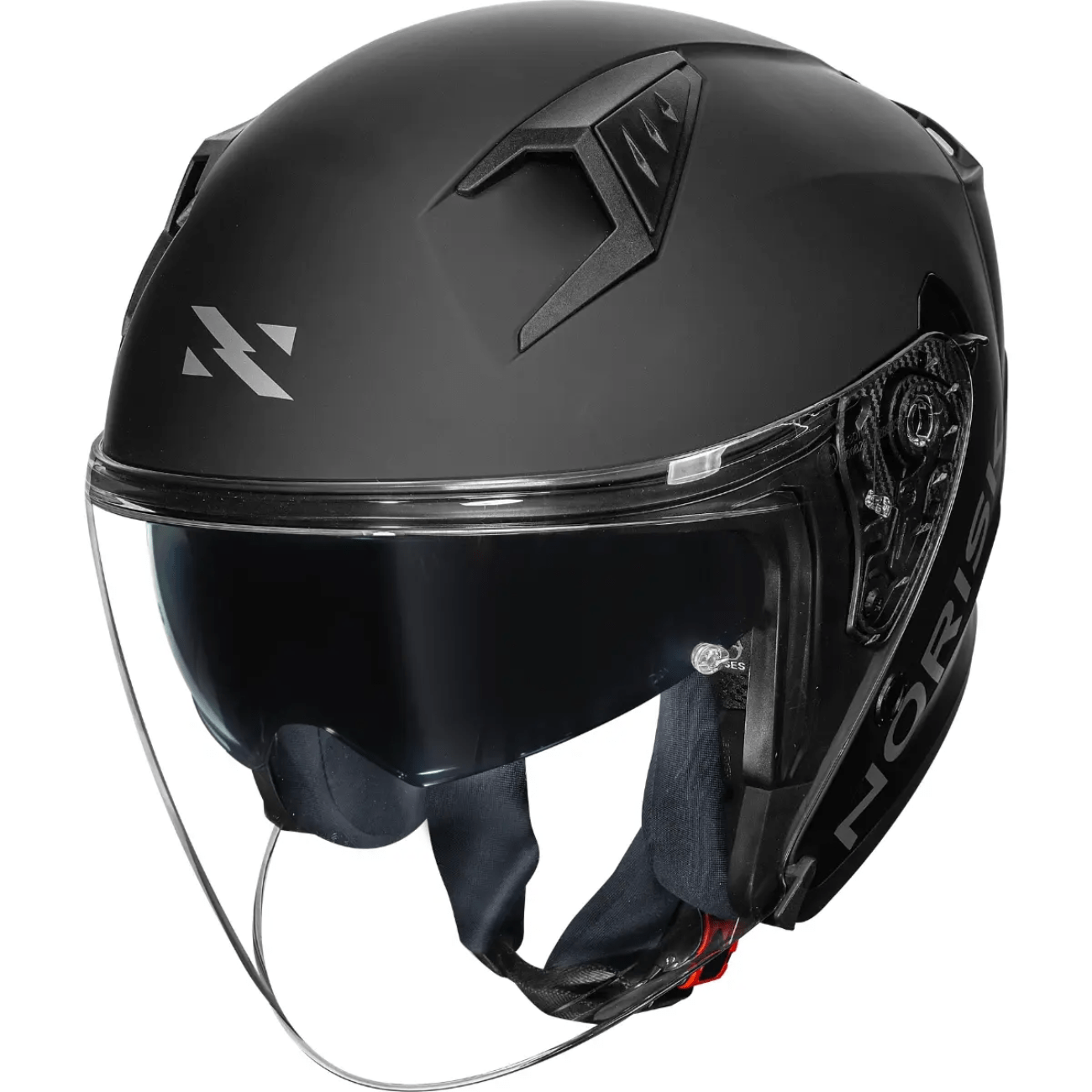 Capacete Aberto Norisk Downtown 2 Monocolor Preto Fosco