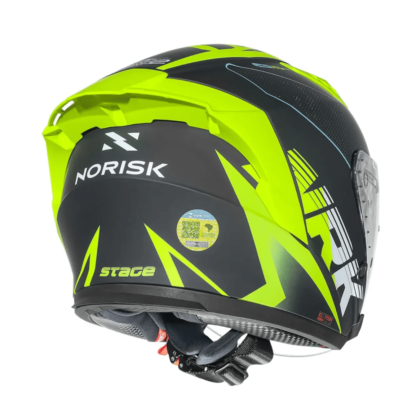 Capacete Aberto Norisk Downtown 2 Stage Azul Amarelo Fosco