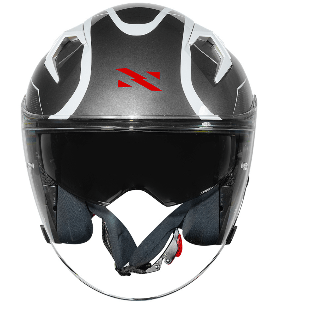 Capacete Aberto Norisk Downtown 2 Stage Titanium Branco