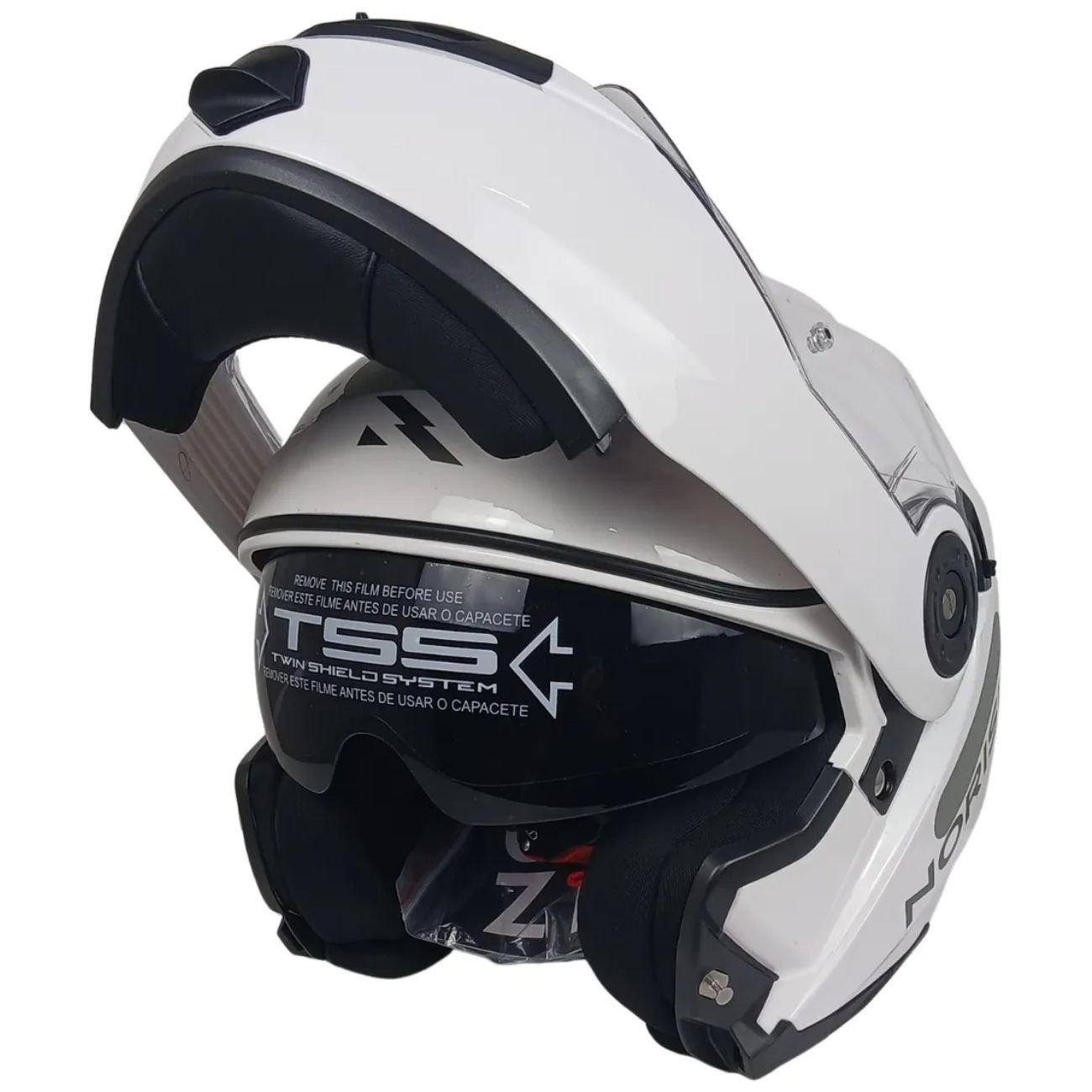 Capacete Articulado Norisk Ff345 Route Monocolor Branco Original