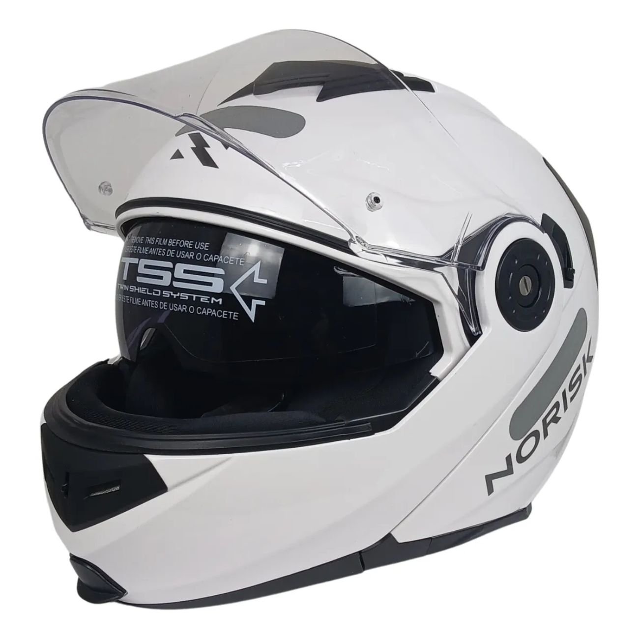 Capacete Articulado Norisk Ff345 Route Monocolor Branco Original