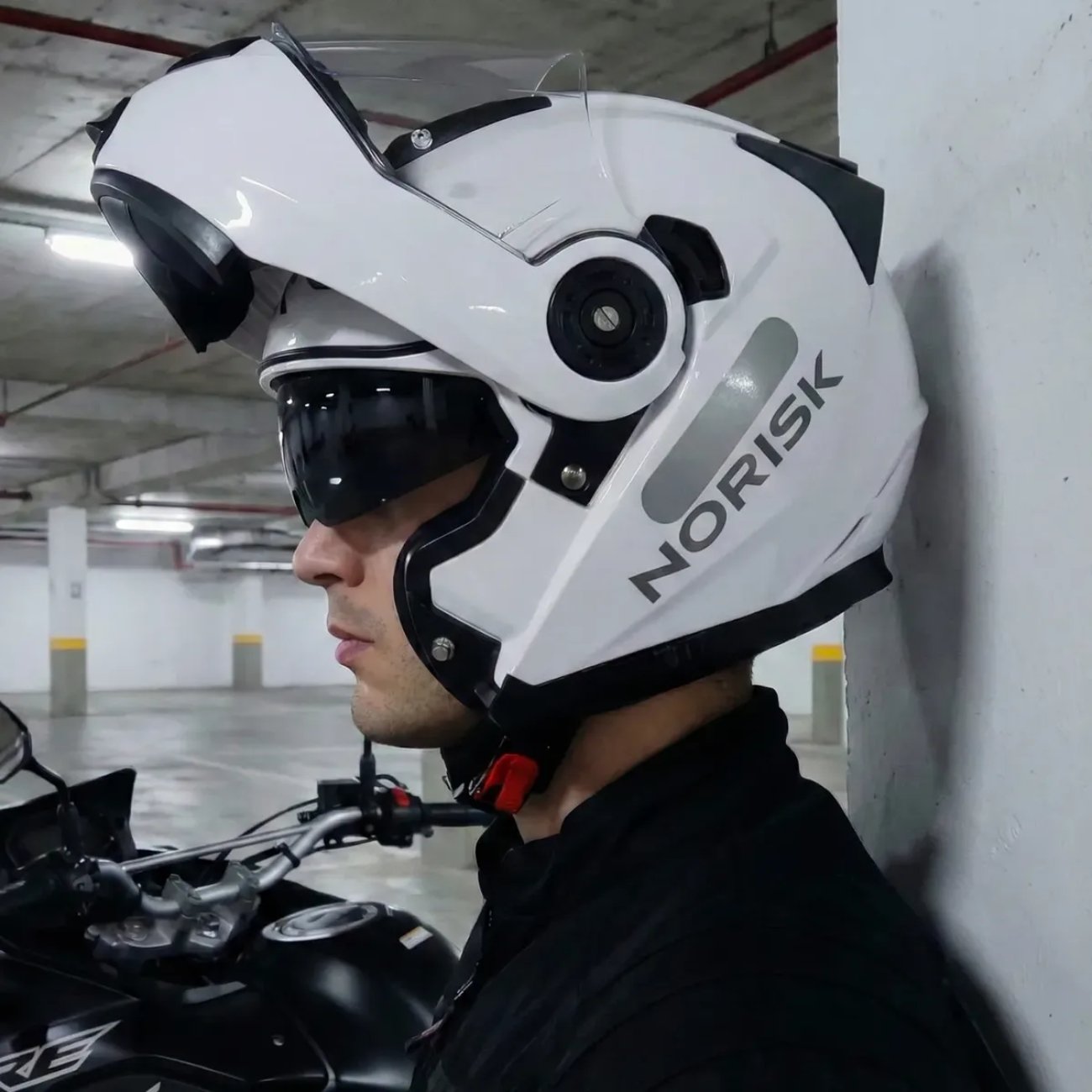 Capacete Articulado Norisk Ff345 Route Monocolor Branco Original