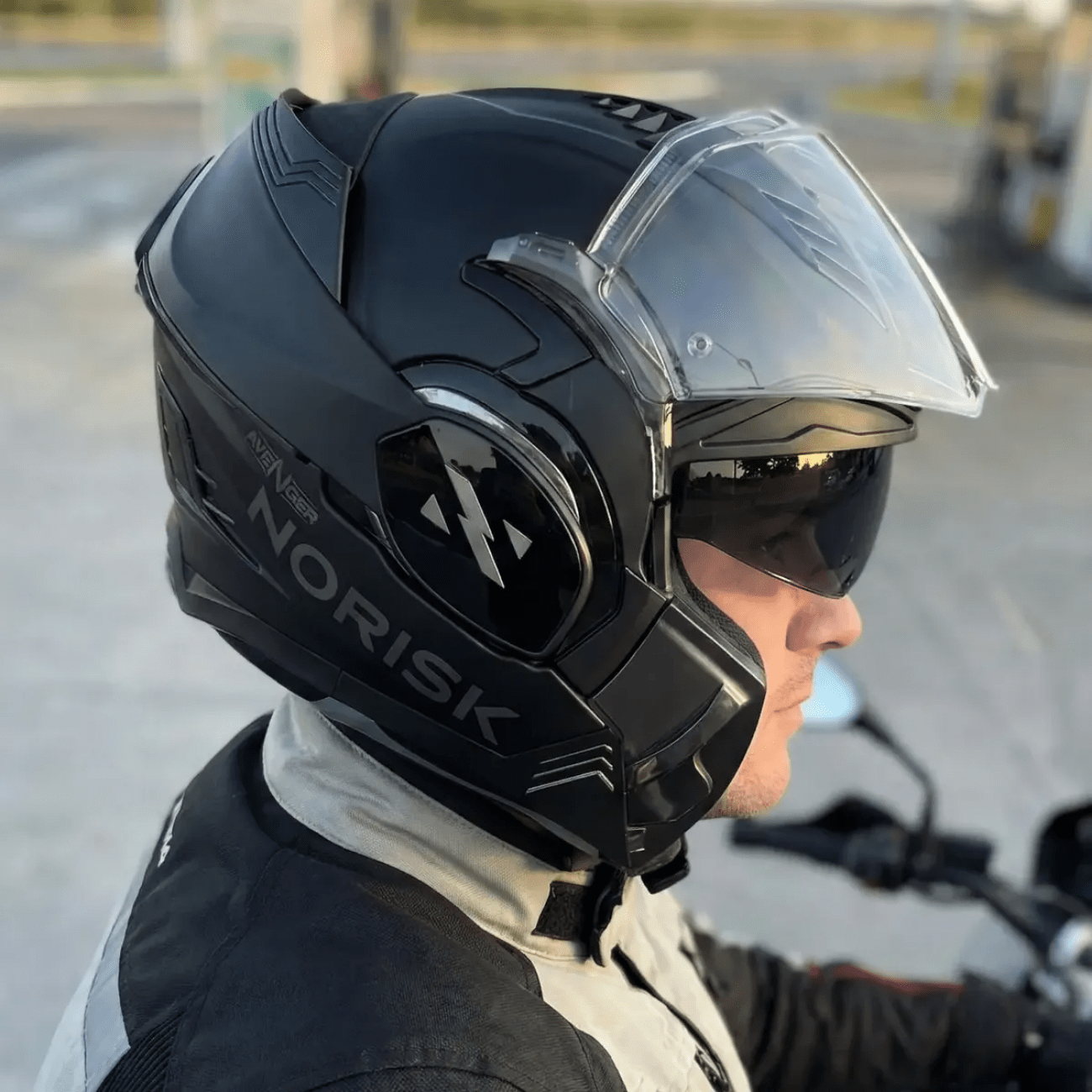 Capacete Articulado Total Norisk Avenger Preto Fosco - RS1 Moto