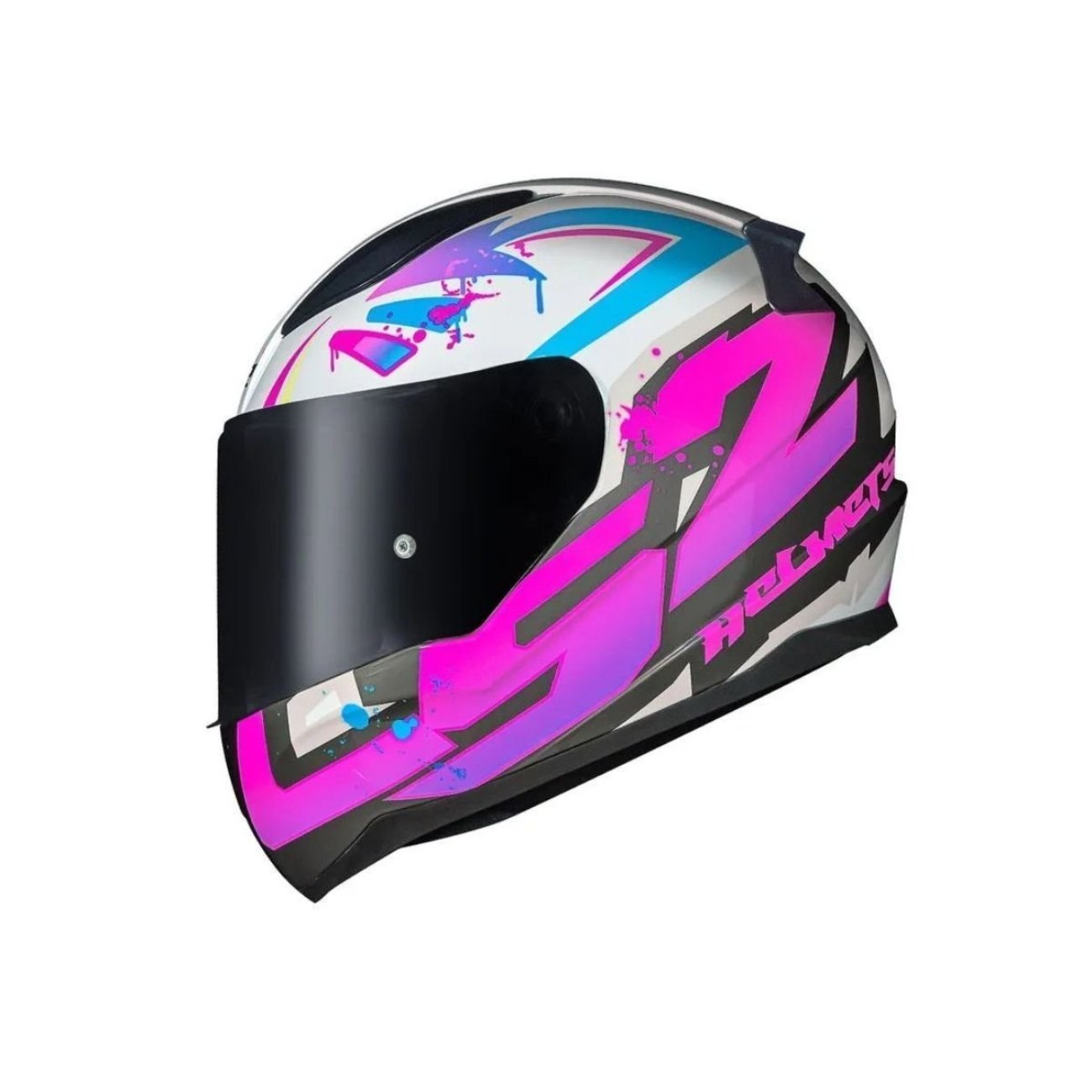 Capacete Fechado Ls2 Ff353 Rapid Tagline Rosa