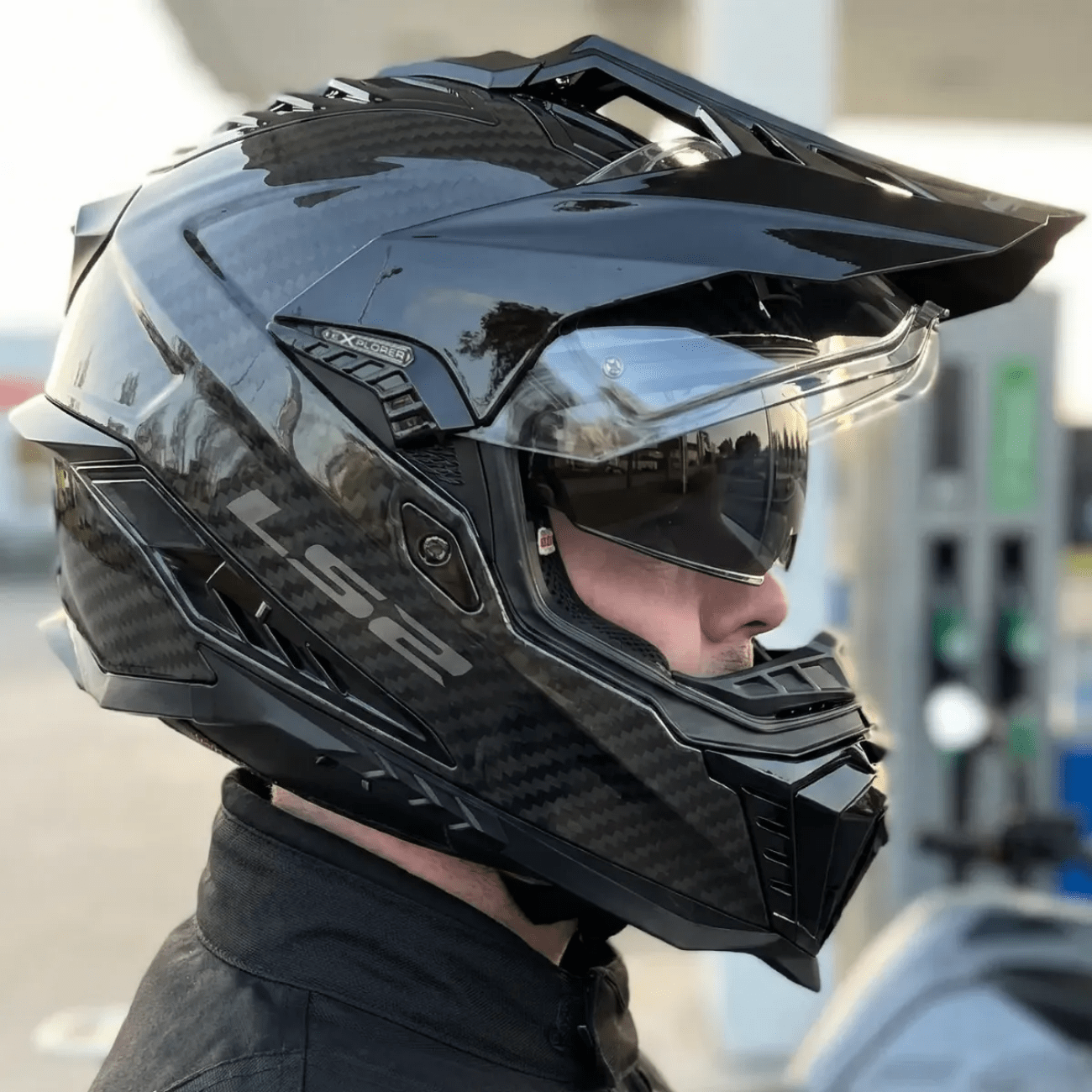 Capacete Ls2 Mx701 Explorer Carbon Solid - RS1 Moto