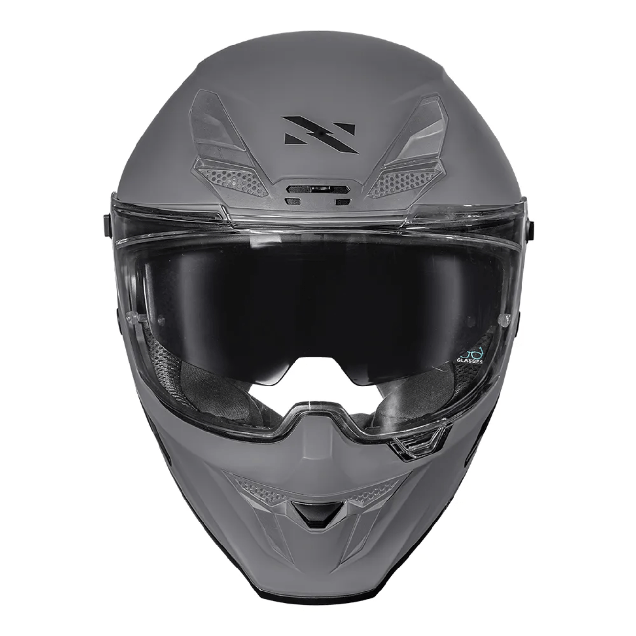 Capacete Fechado Norisk Rock Com Oculos Solar Monocolor Cinza Fosco