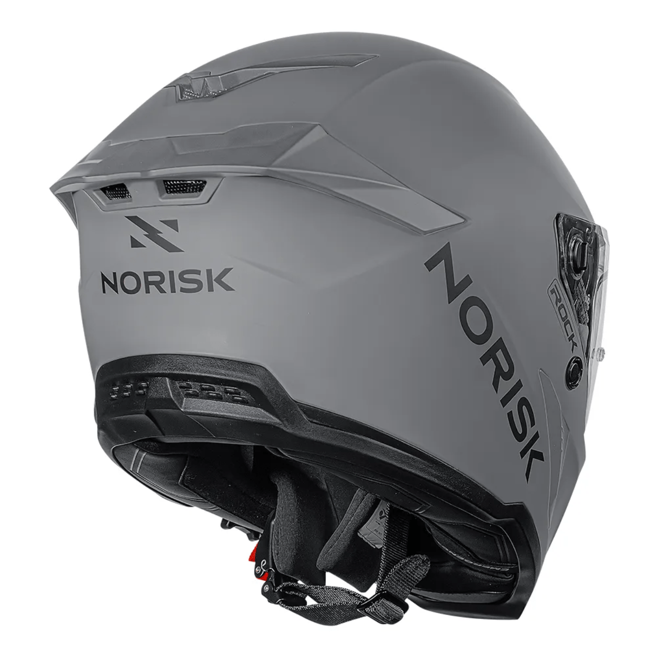 Capacete Fechado Norisk Rock Com Oculos Solar Monocolor Cinza Fosco