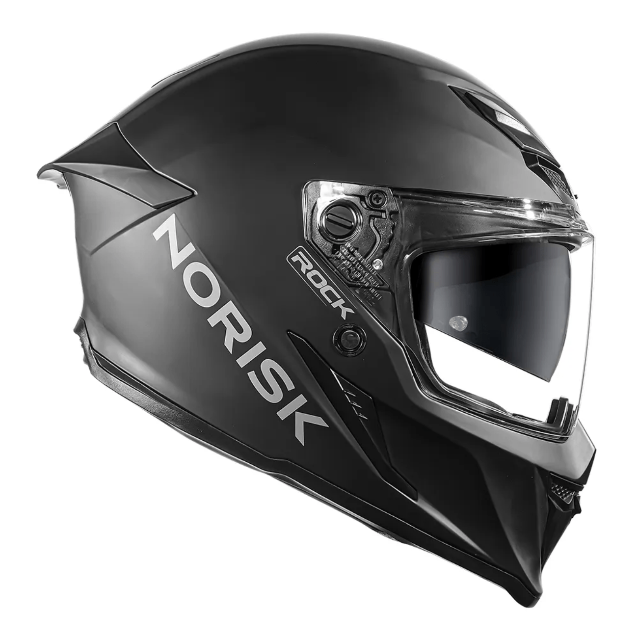 Capacete Norisk Rock Com Oculos Solar Monocolor Preto Fosco - RS1 Moto