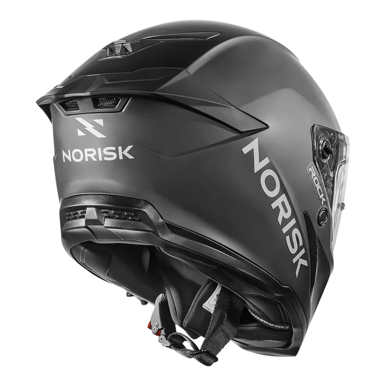 Capacete Fechado Norisk Rock Com Oculos Solar Monocolor Preto Fosco