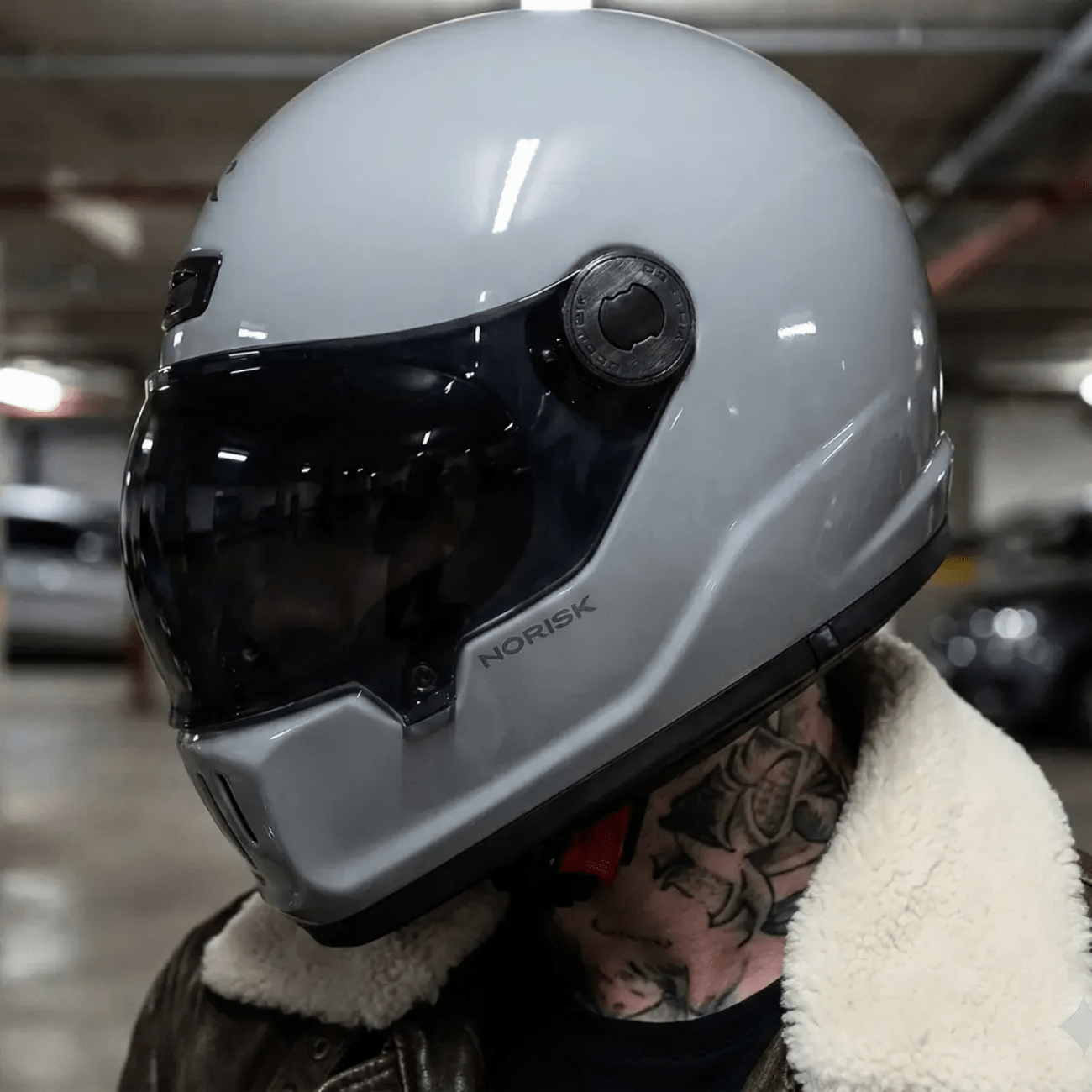 Capacete Fechado Norisk V8 Monocolor Nardo Cinza