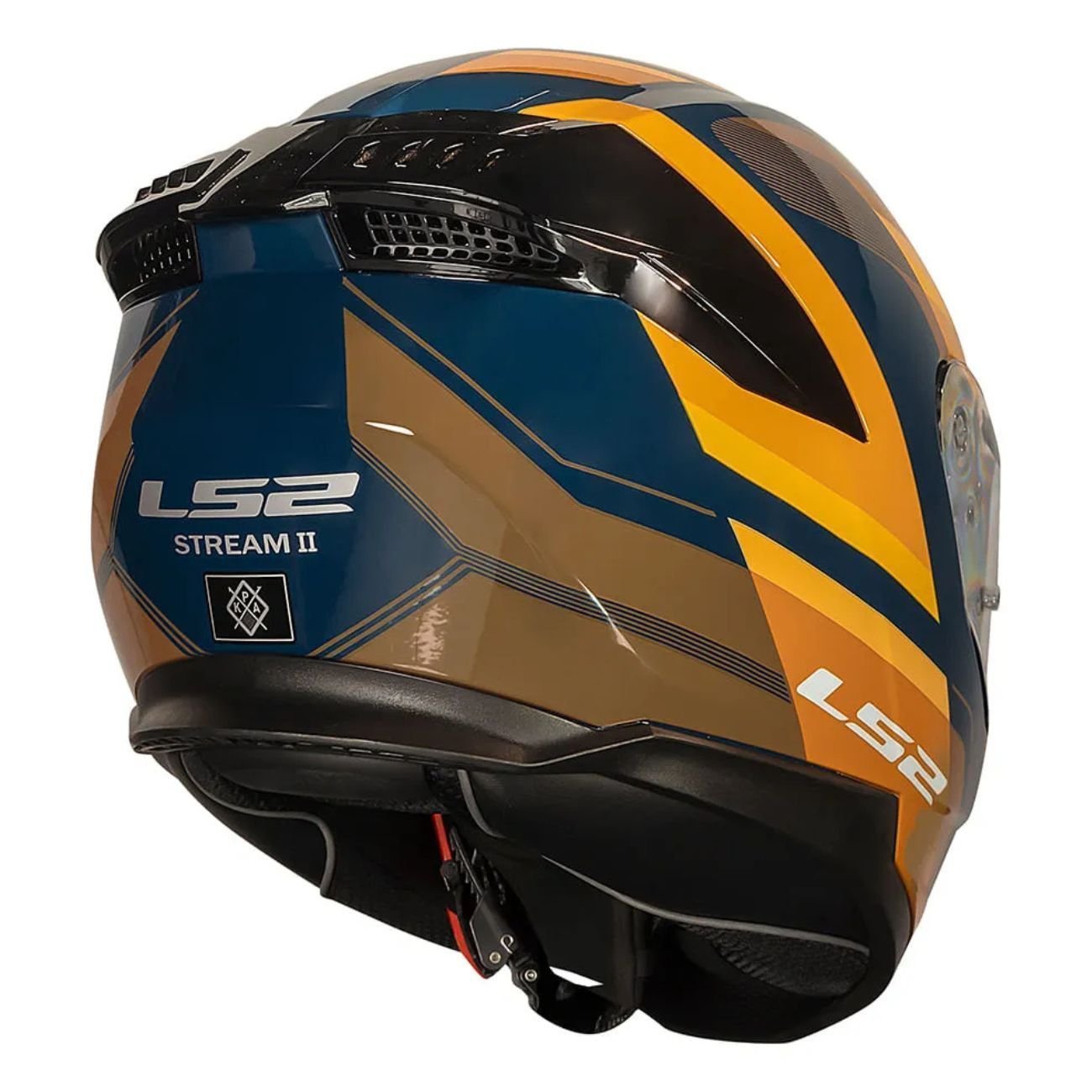 Capacete LS2 FF808 Stream 2 Vintage Azul Laranja