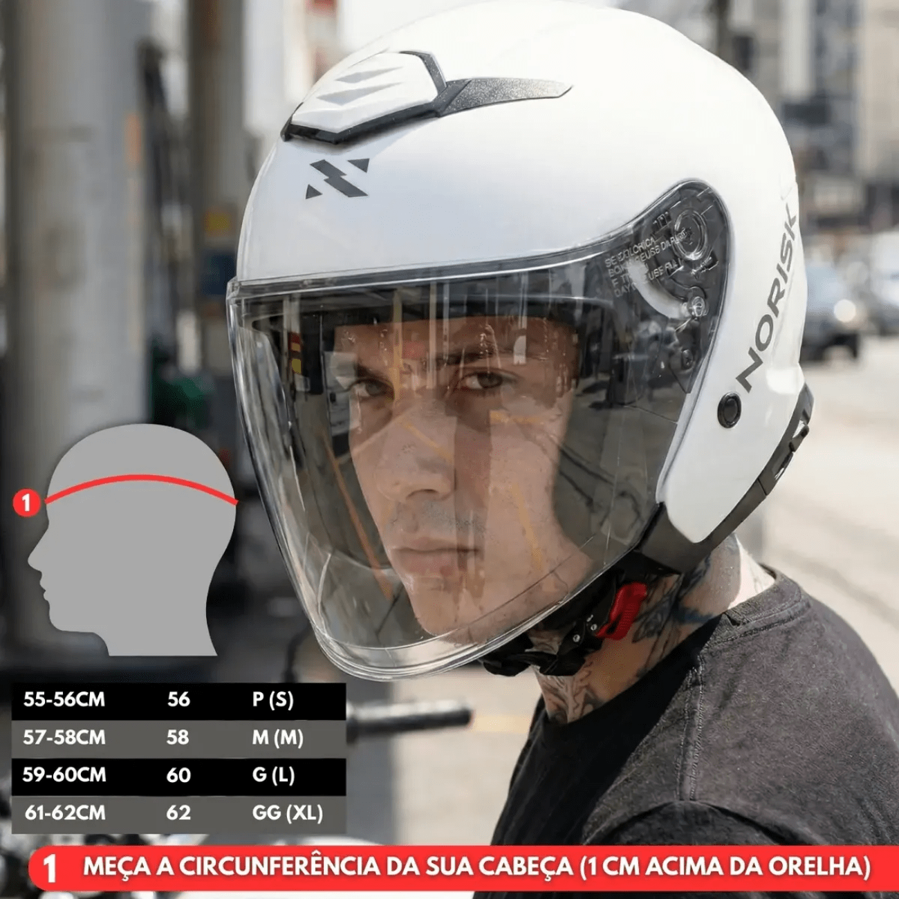 Capacete Norisk City Monocolor Branco
