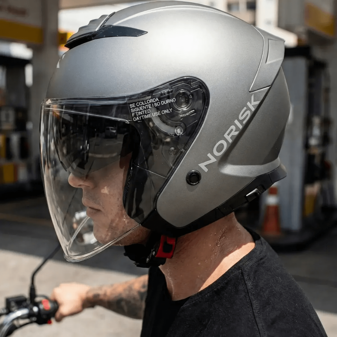 Capacete Norisk City Monocolor Cinza Fosco