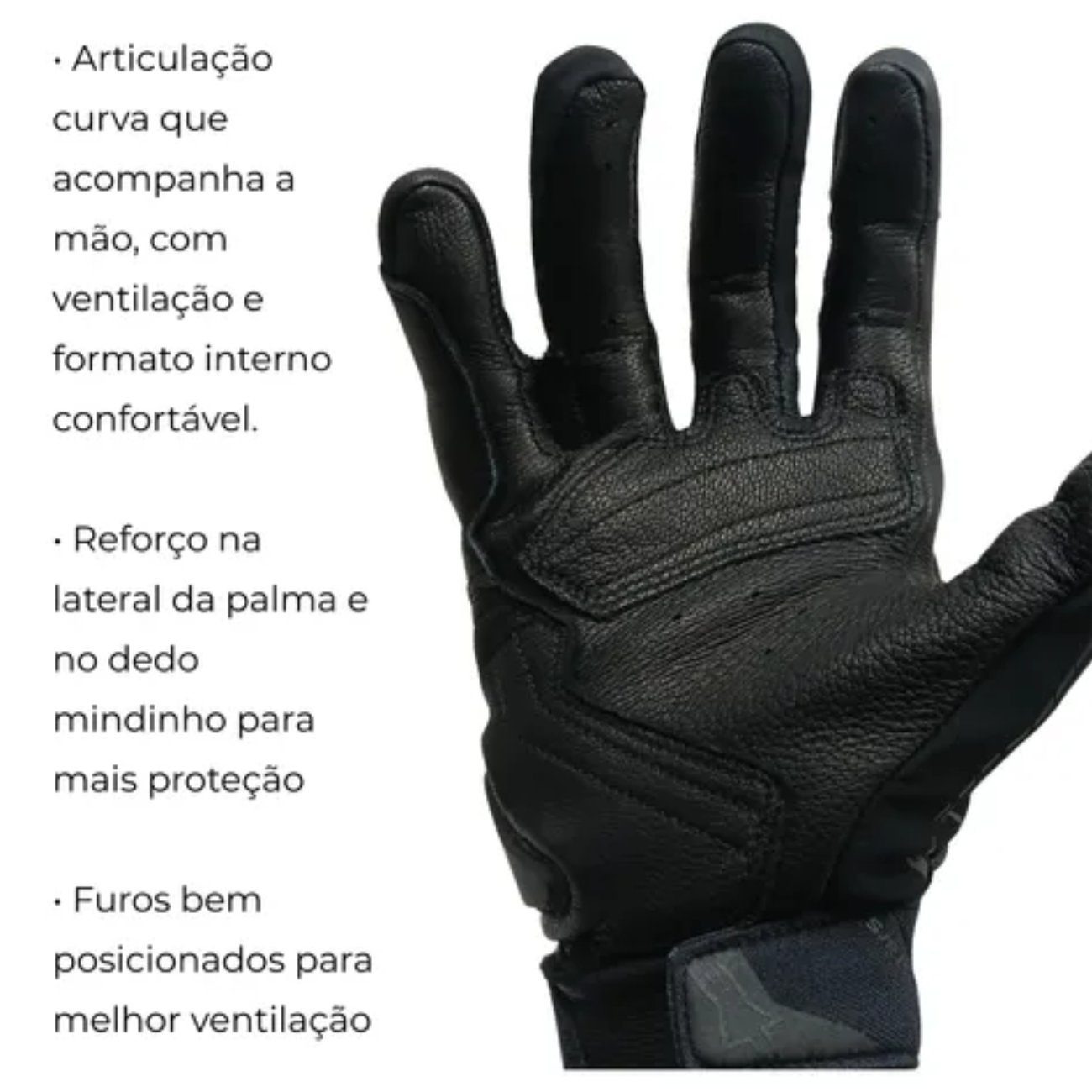 Luva Motociclista Alpinestars SP X 1 Preta Preta