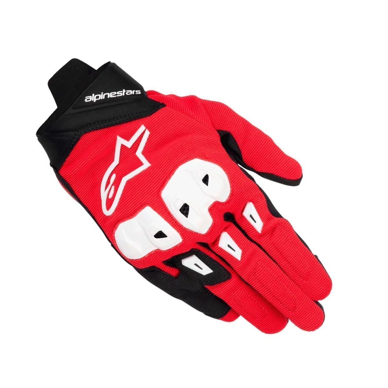Luva Motociclista Alpinestars SP X 1 Vermelha Bright Preta Branca