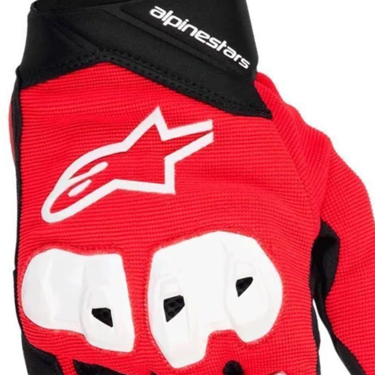 Luva Motociclista Alpinestars SP X 1 Vermelha Bright Preta Branca