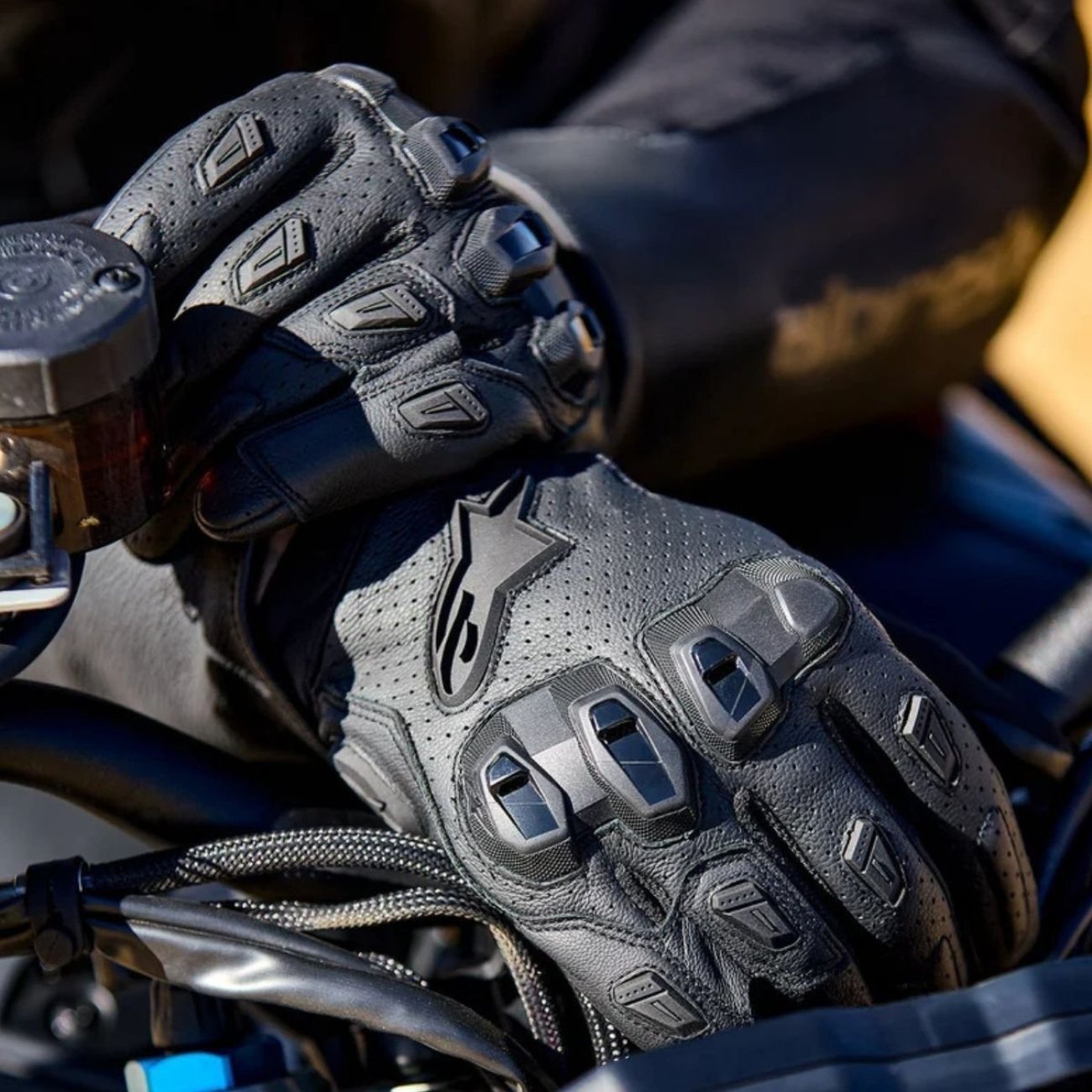 Luva Motociclista Alpinestars SP X 7 Air Preta Preta