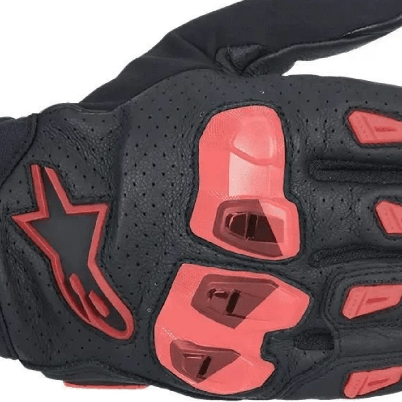 Luva Motociclista Alpinestars SP X 7 Air Preta Vermelha Fluo