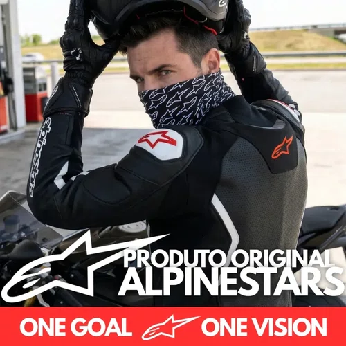 Bandana Alpinestars Astar Preta Branca Básica Tatical Unissex Respirável