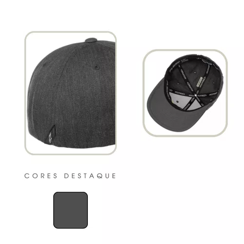 Boné Alpinestars Ageless Curve Ag Flex Fit Cinza Preto