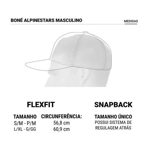 Boné Alpinestars Ageless Curve Ag Flex Fit Cinza Preto