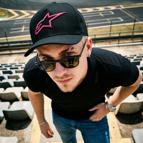 Bone Alpinestars Ageless Snapback Preto Vermelho