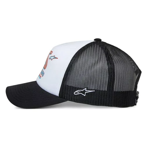 Boné Alpinestars Ayess Trucker Preto Branco Original Premium