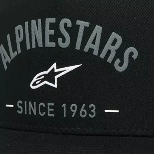 Boné Alpinestars Backline Trucker Preto Branco Cinza
