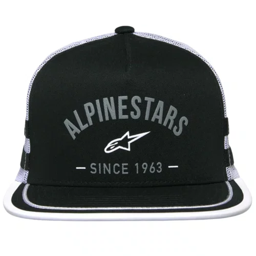 Boné Alpinestars Backline Trucker Preto Branco Cinza