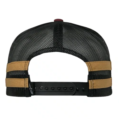 Boné Alpinestars Backline Trucker Vinho Preto Mostarda