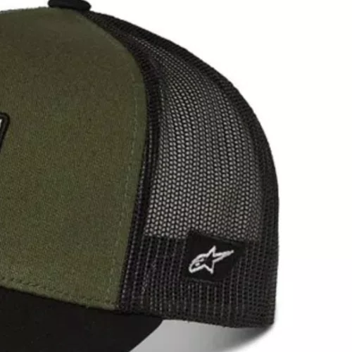 Bone Alpinestars Flag Snapback Verde Militar Preto