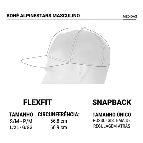 Bone Alpinestars Heritage Patch Trucker Branco Vermelho