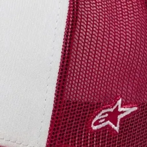 Bone Alpinestars Heritage Patch Trucker Branco Vermelho