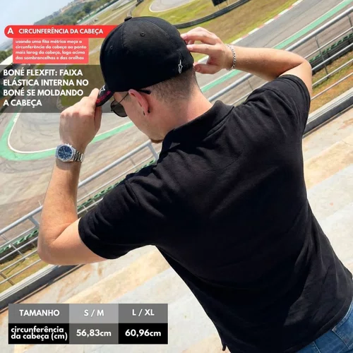 Bone Alpinestars Indent Preto Vermelho