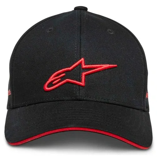Bone Alpinestars Rostrum Snapback Preto Vermelho