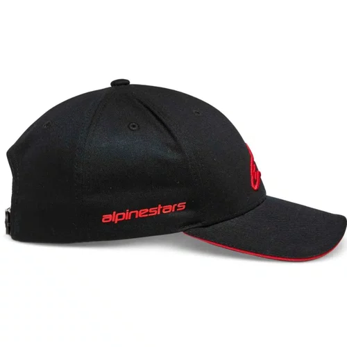 Bone Alpinestars Rostrum Snapback Preto Vermelho
