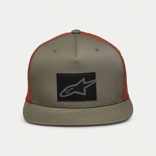 Boné Alpinestars Sussed Trucker Verde Militar Laranja Original