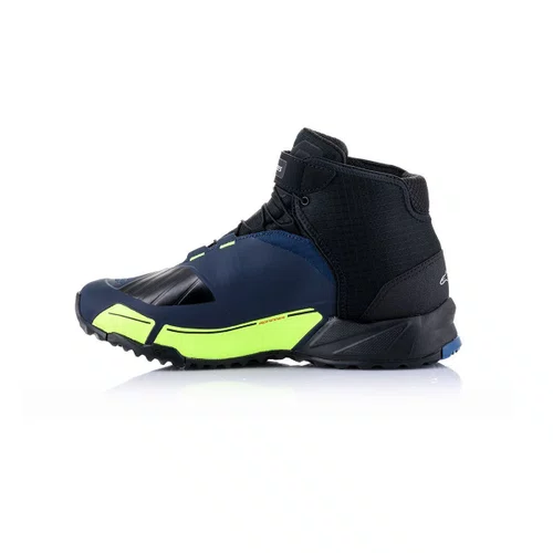 Bota Alpinestars Crx Drystar Preto Azul Escuro Amarelo Fluor