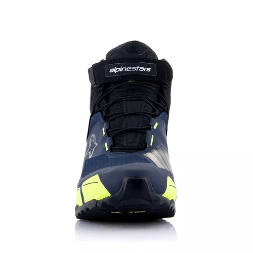 Bota Alpinestars Crx Drystar Preto Azul Escuro Amarelo Fluor