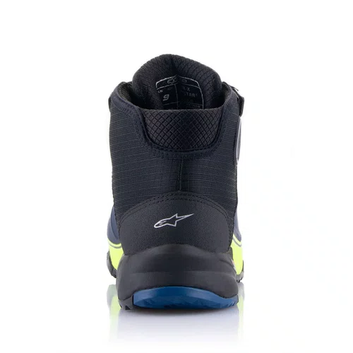 Bota Alpinestars Crx Drystar Preto Azul Escuro Amarelo Fluor