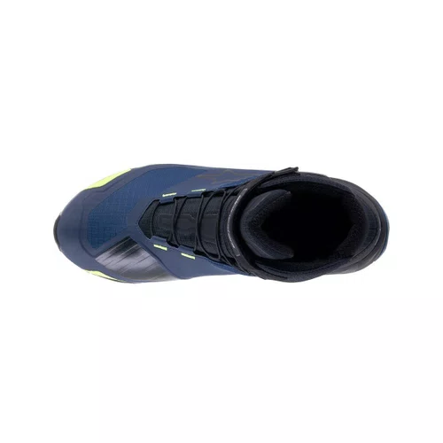 Bota Alpinestars Crx Drystar Preto Azul Escuro Amarelo Fluor