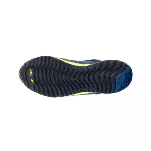 Bota Alpinestars Crx Drystar Preto Azul Escuro Amarelo Fluor