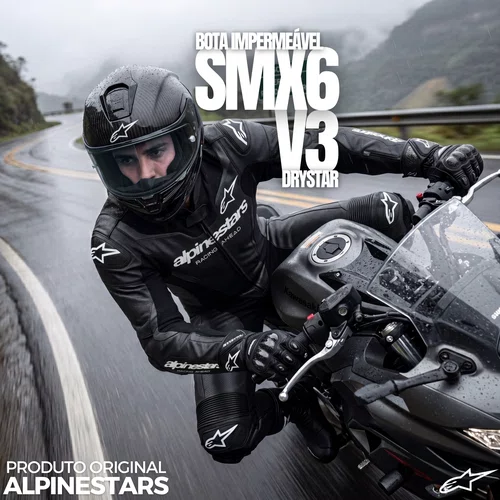 Bota Alpinestars SMX 6 V3 Drystar Preta