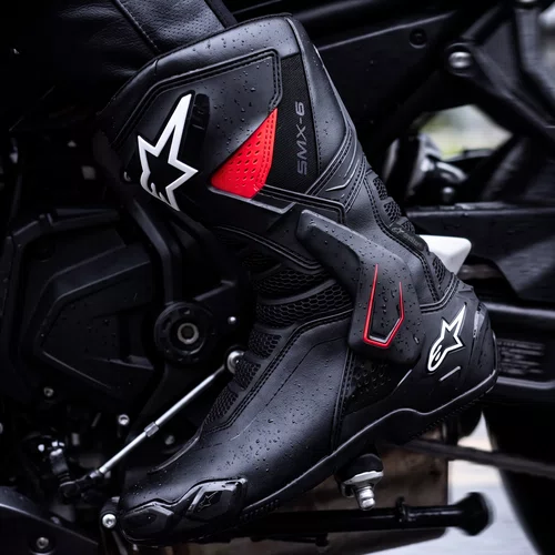Bota Alpinestars SMX 6 V3 Drystar Preta Vermelha