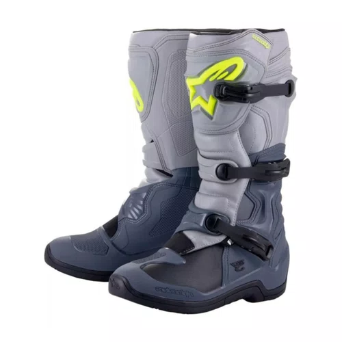 Bota Alpinestars Tech 3 Cinza Escuro Cinza Claro Preto