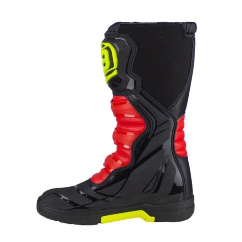 Bota Off Road ASW Image Enduro Preta Vermelha Amarela Fluo