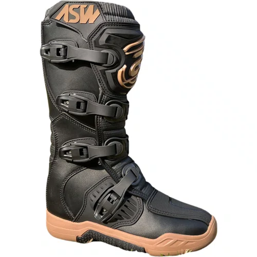 Bota Motocross ASW Image Enduro Preta Marrom