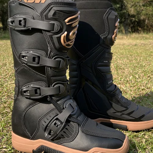 Bota Motocross ASW Image Enduro Preta Marrom