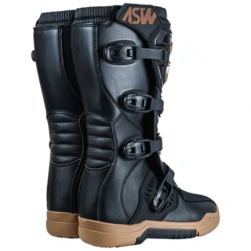 Bota Motocross ASW Image Enduro Preta Marrom